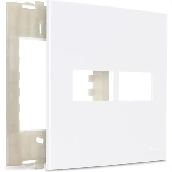 Placa 4x4 Branca 2 Postos Sleek Margirius