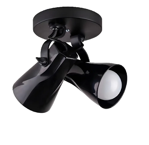 Spot 2 E 27 Preto Spiralle Octa Startec