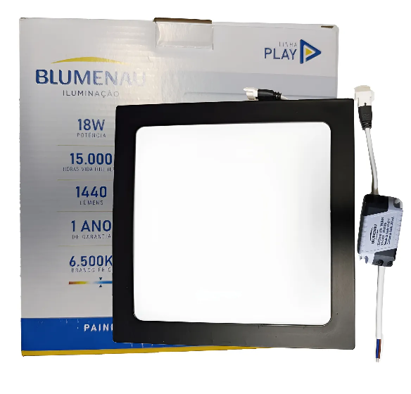 Painel  Led Emb 18W Quadrado  22X22 6000K Blumenal
