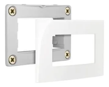 Conjunto Placa + Suporte Para Móvel  Branco Margirius