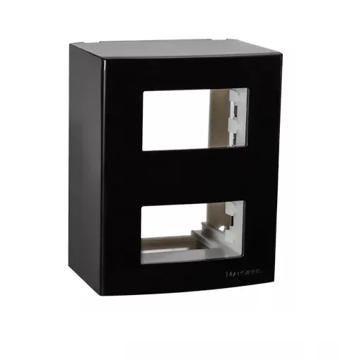 Caixa Sobrepor 95X75 2POSTOS Ebony Margirius