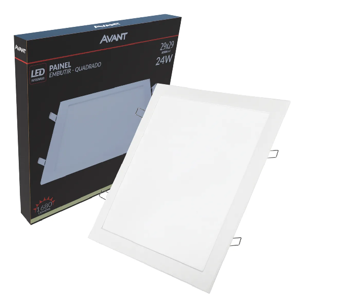 Painel Led Emb 24W Quadrado 30X30 4000K Avant