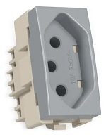 MODULO TOMADA  2P+T 10A CINZA MG