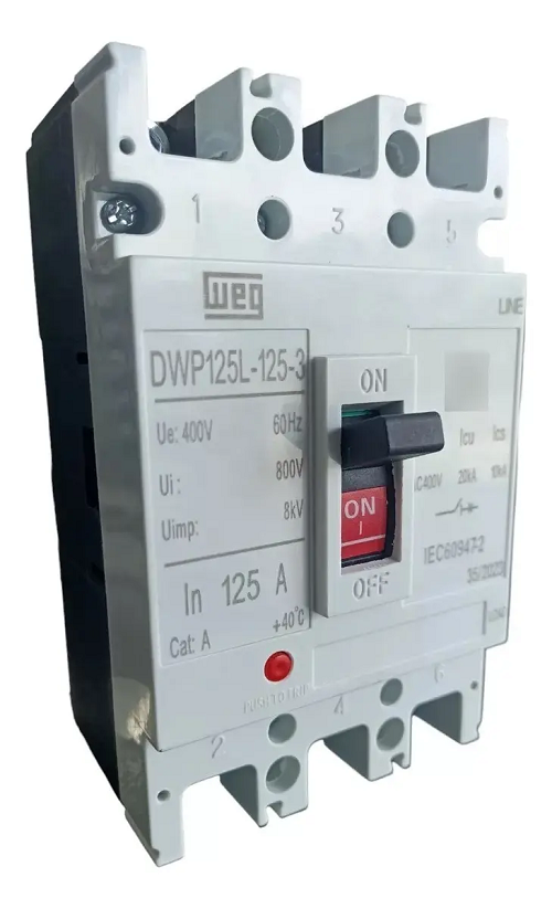 Disjuntor Caixa Mold DWP125 80AMP Weg