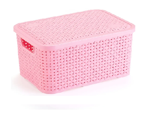 Cesto Rattan 4 LTS Rosa Baby 25,5X20X10,