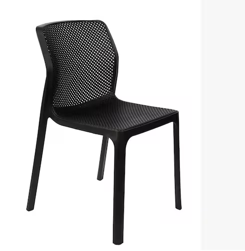 Cadeira Prolipopileno S/Braço Preto